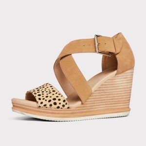 Dr. Scholls leopard wedges (new)